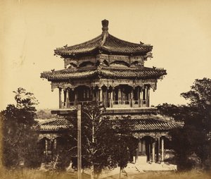 Büyük İmparatorluk Sarayı (Yuan Ming Yuan) Yakılmadan Önce, Pekin, 18 Ekim 1860 by Felice Beato