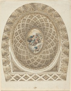 Apollo ve Phaeton ile Kesonlu Bir Kubbe by Felice Giani