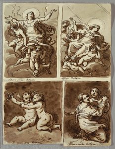 Lunette ile St. Peter ve St.Paul ile St. Matta ve Peygamber İşaya, Sebastiano del Piombo