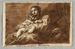 Madonna ve Çocuk, Lodovico Carracci'den Sonra Çalışma by Felice Giani