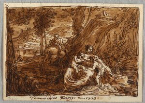 Domenichino'dan Sonra Mısır'a Uçuş by Felice Giani