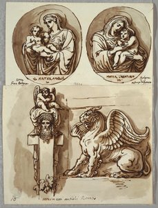 Ovallerde Madonna ve Çocuğun İki Çizimi, Giambologna ve Alfonzo da Ferrero