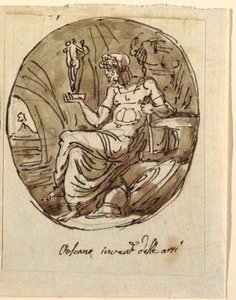 Vulcan, Tonozlu Tavan Tasarımı, Sala dei Legislatori, Palazzo Conti-Sinibaldi, Faenza by Felice Giani
