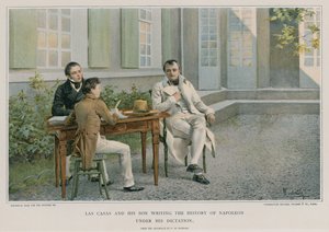 Las Casas ve oğlu, diktesi altında Napolyon