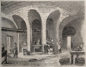 Paris - Prison de la petite Roquette (kadınlar ve gençler için hapishane) - Les Mutfaklar - Felix Thorigny