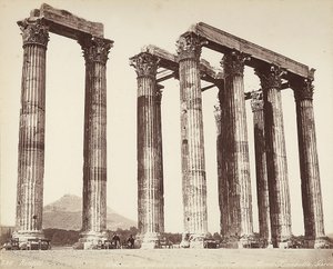 Olympeion veya Olympia Zeus Tapınağı, Akropolis, Atina by Félix Bonfils