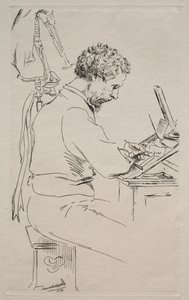 Charles Kean, 1871. by Felix Bracquemond