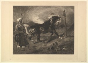 Kazıktaki Arap atı, Delacroix