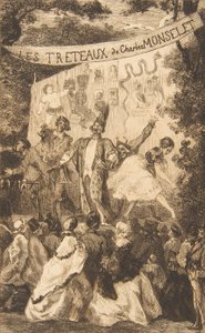 Les Treteaux de Monselet için ön yazı, 1859. by Felix Bracquemond