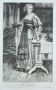 Hizmetçi, H. Leys'den sonra by Felix Bracquemond
