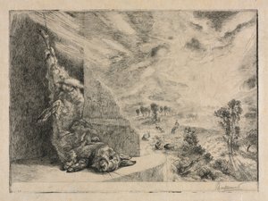 vahşi tavşan by Felix Bracquemond