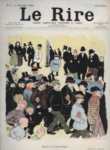 “Le Rire” gazetesinin kapağı, n°4, 1 Aralık 1894: Bugünün mavileri - çizim Felix Vallotton by Felix Edouard Vallotton