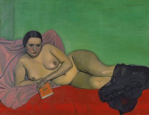 Kitap tutan çıplak kadın, 1924. by Felix Edouard Vallotton