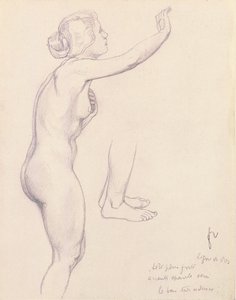 Perseus ve Andromeda için Çalışma, 1918 by Felix Edouard Vallotton