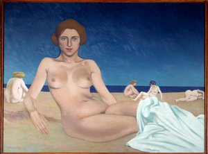 Sahilde güneşlenmek Tablo Felix Vallotton (1865-1925) tarafından 1923 Rouen, Musee des Beaux Arts by Felix Edouard Vallotton