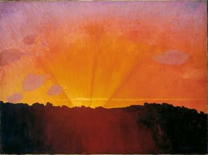 Günbatımı, Turuncu Gökyüzü, 1910. by Felix Edouard Vallotton