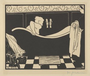 The Bath (Le Bain), 1894 (krem dokuma kağıt üzerine gravür) by Felix Edouard Vallotton