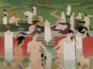 Banyo: Yaz Akşamı Banyo Yaz Akşamı, 1892-1893 by Felix Edouard Vallotton