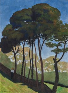 Büyük Ağaçlar, Honfleur civarı, 1909 civarı (tuval üzerine yağlıboya) by Felix Edouard Vallotton