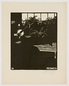 Gitar, "Müzik Aletleri" serisinden, V, 1897 by Felix Edouard Vallotton