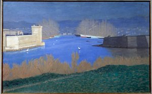 Marsilya limanının görünümü Resim Felix Vallotton (1865-1925) 1901 Özel koleksiyon - Marsilya limanının görünümü. Felix Vallotton