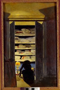 Dolapta arayan kadın. Felix Vallotton (1865-1925) Ec. Takip edin., 20. yüzyıl. Özel koleksiyon. by Felix Edouard Vallotton