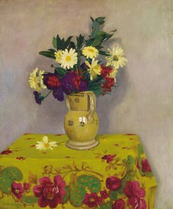 Sarı papatyalar ve çeşitli çiçekler, 1911 by Felix Edouard Vallotton