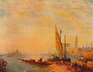 Büyük Kanal'a Giriş, Venedik, c1875 by Félix Ziem