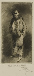 Genç Bir Sokak Kestanesi by Felix Hilaire Buhot