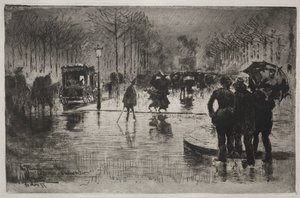 Salondan Dönen Sanatçılar by Felix Hilaire Buhot