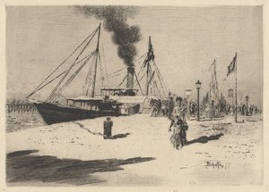 Trouville İskelesi (Trouville İskelesi) by Felix Hilaire Buhot