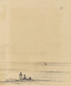 Kıyıdaki Figürler [verso] by Felix Hilaire Buhot