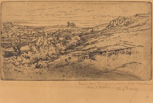 Estre İkinci Versiyondaki Saint-Michel Şapeli. by Felix Hilaire Buhot