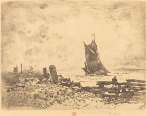 La Petite Marine - Medway Hatırası (karşı dayanıklı) by Felix Hilaire Buhot