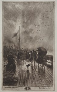 İngiltere'ye iniş by Felix Hilaire Buhot