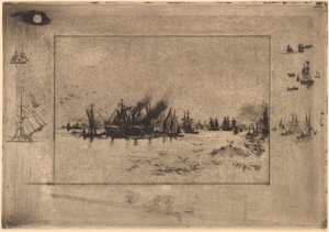 Port aux Mouettes (Martılı Liman) by Felix Hilaire Buhot