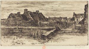 Büyük Kulübeler, 1881. by Felix Hilaire Buhot
