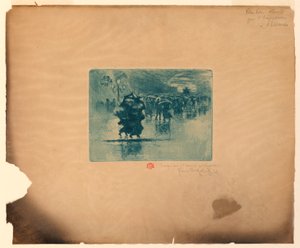 yağmurlu sokak by Felix Hilaire Buhot