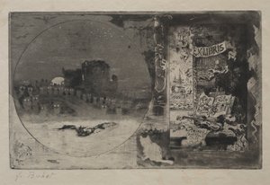 Baykuşların Kalesi by Felix Hilaire Buhot