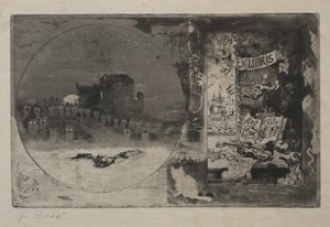 Baykuşlar Kalesi, 1887. by Felix Hilaire Buhot