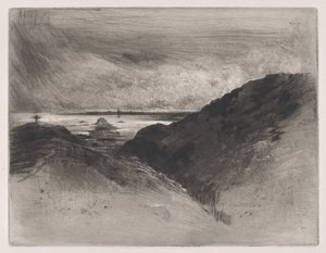 Uçurum - Saint-Malo Körfezi, 1889-90. by Felix Hilaire Buhot