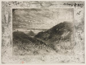 Cliff, Saint Malo Körfezi by Felix Hilaire Buhot