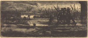 Rochester'daki Eski Tersane by Felix Hilaire Buhot