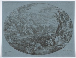 Üç Figürlü Manzara, 1677. by Felix Meyer