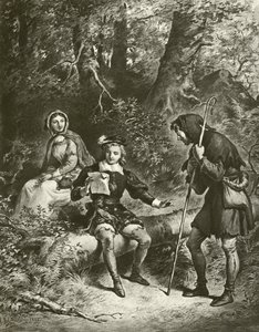 Sevdiğin gibi. Perde IV-Sahne III (gravür) by Felix Octavius Carr Darley