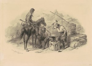 Goldfields içinde demirci by Felix Octavius Carr Darley