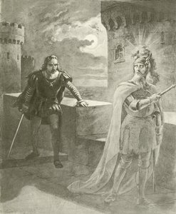 Hamlet. Perde I, Sahne V (gravür) by Felix Octavius Carr Darley