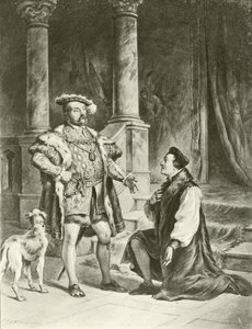 Kral Henry VIII. Perde V-Sahne I (gravür) by Felix Octavius Carr Darley