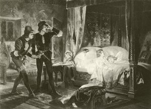 Kral Üçüncü Richard. Perde IV-Sahne III (gravür) by Felix Octavius Carr Darley