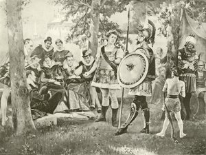 Aşkın emeği kayboldu. Perde V, Sahne II (gravür) by Felix Octavius Carr Darley